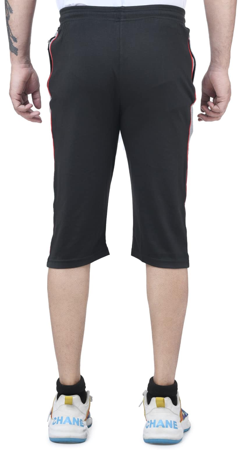 IBulls, Hosiery Cotton Regular Fit Three Quarters/Three Fourths/Three by Fourth /3/4 / Capri for Men- Casual/Sports Wear with Zip Lock Pockets view 4