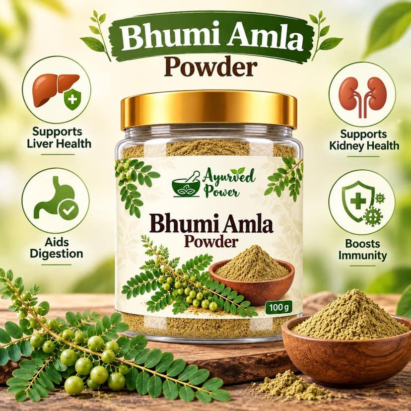Ayurved Power Bhumi Amla Powder (Phyllanthus Niruri) - 100 gm view 2