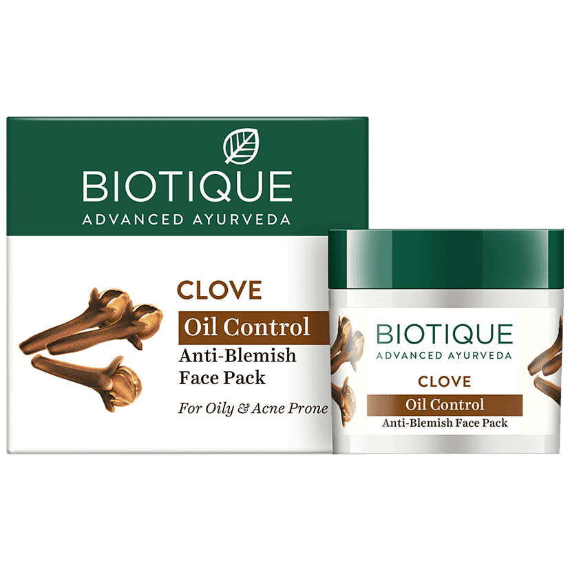 Biotique Oil Control Anti-Blemish Face Pack - Clove, For Oily & Acne Prone, 75 G