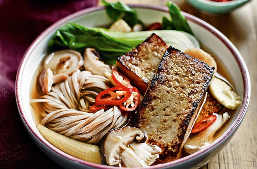 Grilled tofu ramen