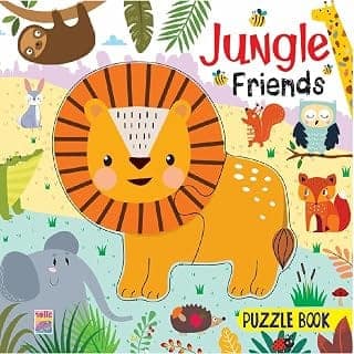 Booktopus Square Puzzle Board Book - Jungle Friends Learning Puzzle with Easy Grip Pieces - Educational Toys for Kids 4+ Years - Motor Skil: Puzzle Book