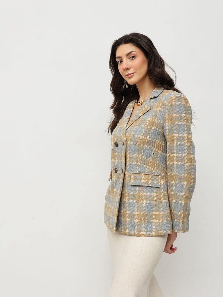 Vintage Plaid Blazer view 4