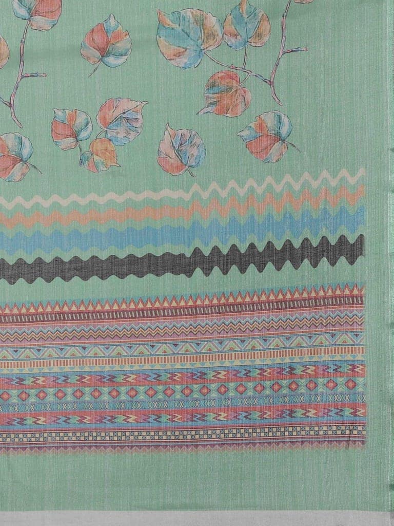 Women's Digital Print Zari Woven Multicolor Saree view 6