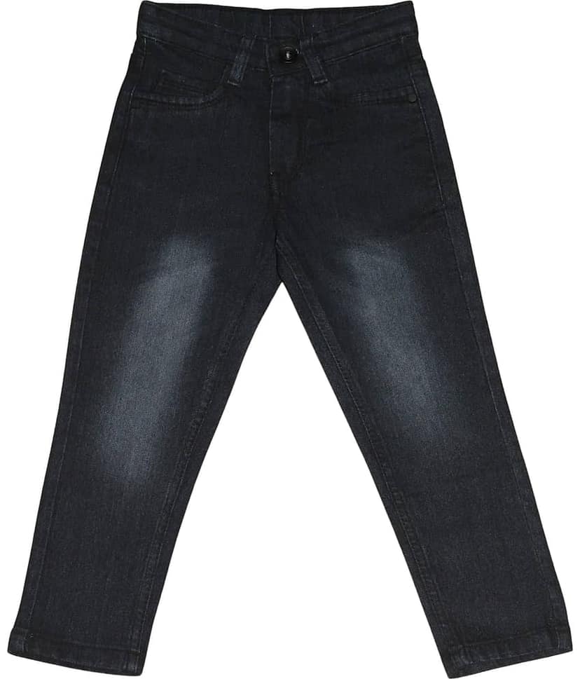 Aflash Pack of 1 Boys Cotton Spandex Jeans ( Black )