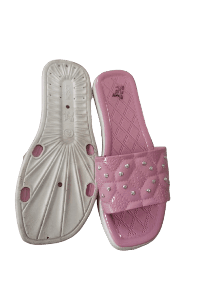 Women's Pink Rhinestone Slip-On Sandals view 3