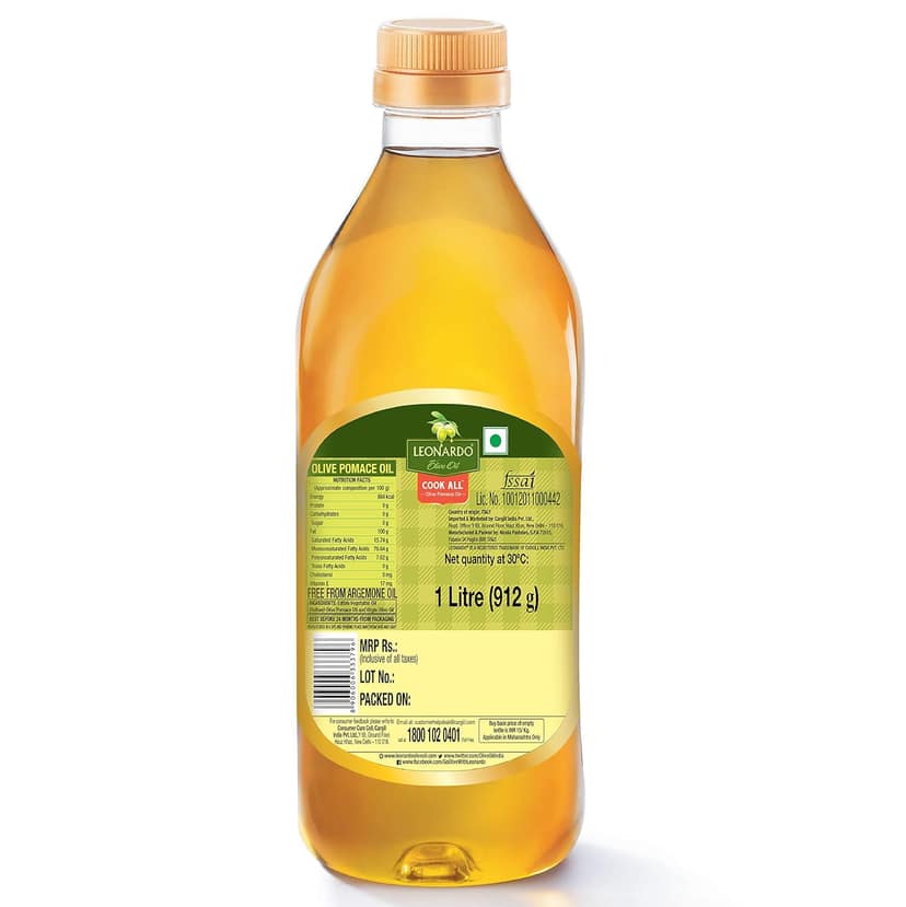 LEONARDO OLIVE POMACE OIL 1 L BOTTLE view 2