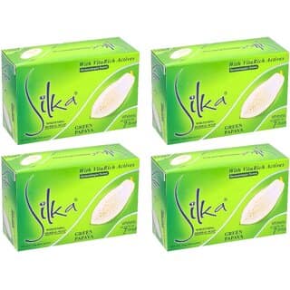Silka Green Papaya Whitening Herbal Soap - 135g (Pack Of 4)
