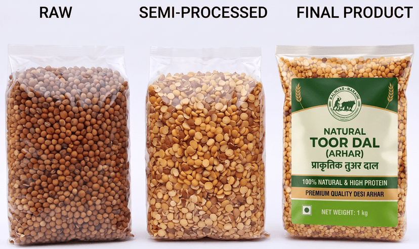 Premium Natural & Unpolished Desi Arhar Dal | Authentic Authentic Pigeon Pea | 100% Organic & Chemical-Free view 3