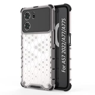 Faircost Hybrid Shockproof Back Cover for Realme A57 2022/A77/A77S Hard Outside Soft Inside- (Polycabonate::Transparent)