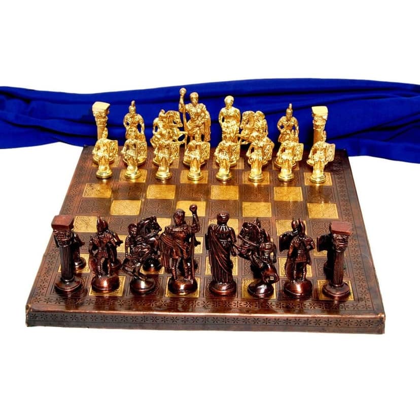 Brass Chess Traditional Set | Handmade Gift, Height : 4 Inch (BSMAS363 H) view 2