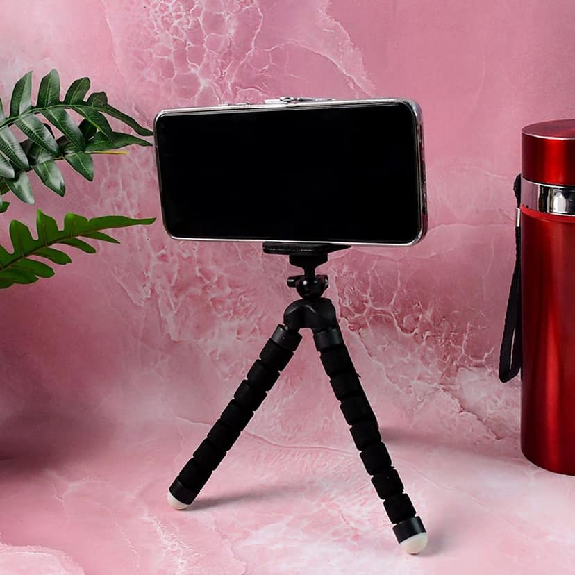 Flexible Mini Tripod Stand with Adjustable Mobile Holder view 6