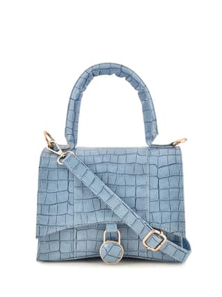 Lychee Bags Women Pu Croco Finish Sling Bag