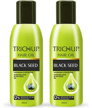 Trichup Black Seed Hair Oil 100ml Pack of 2 | Herbal Nourishing Oil for Strong, Smooth & Healthy Hair | Reduces Hair Fall