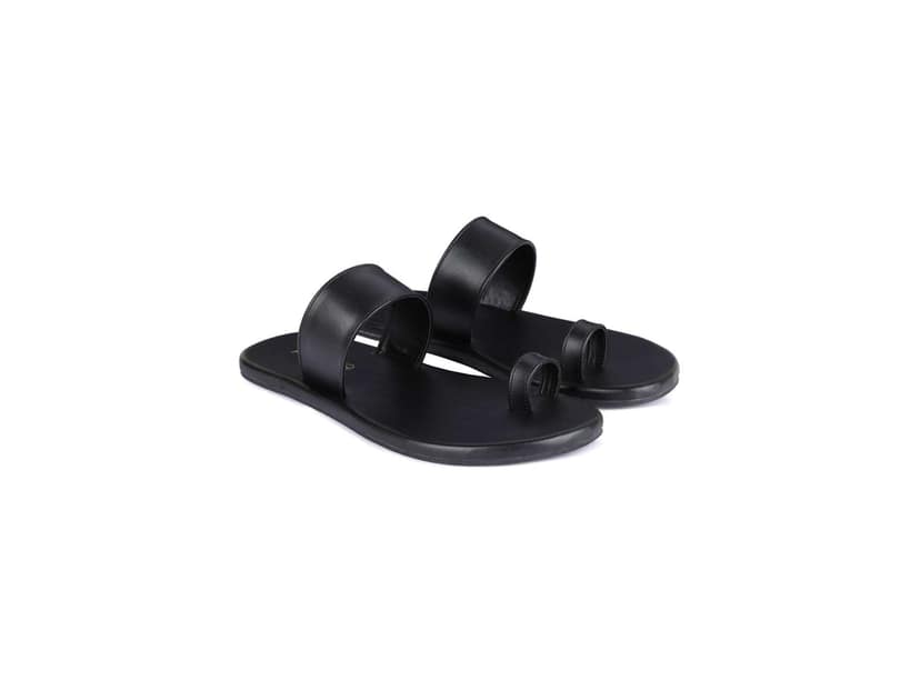 Paaduks Vaana Black Men Flats - UK 11