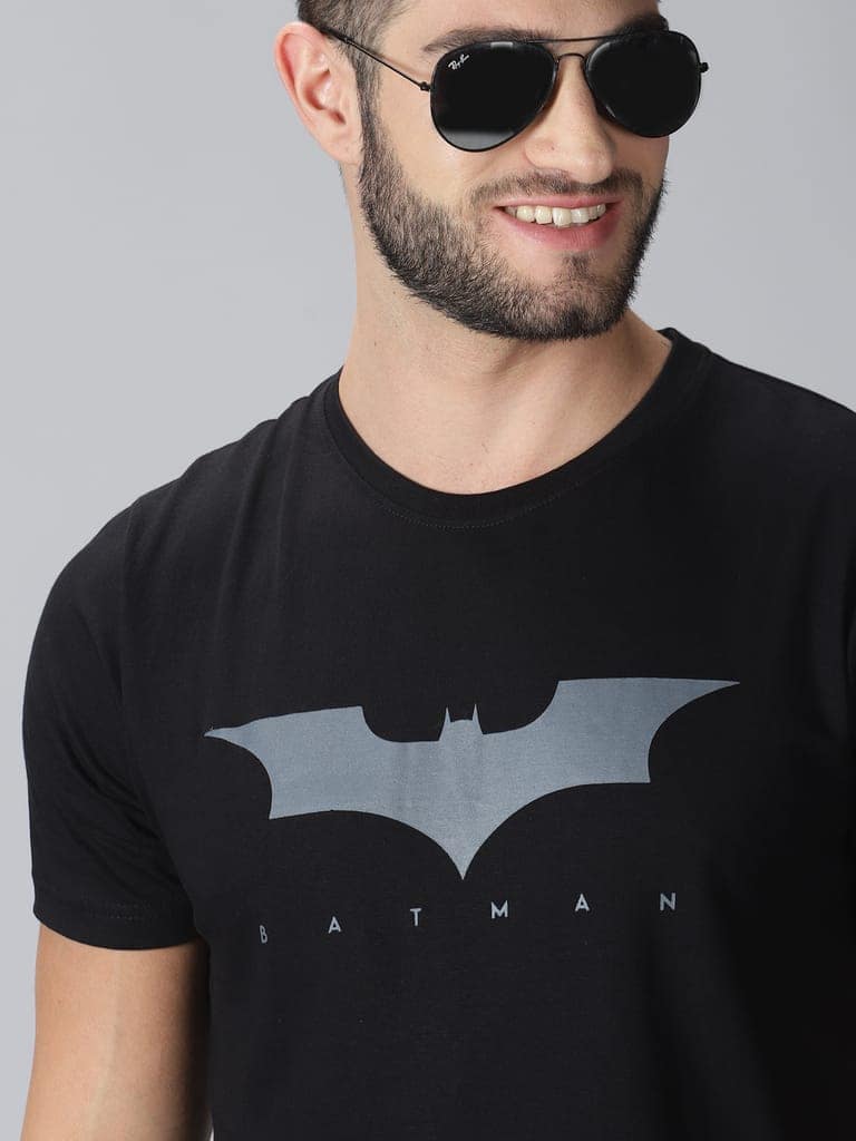 Cotton Black Batman T-Shirt view 3