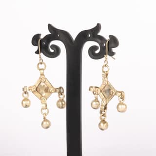 Tribes India Earring Square Ghungroo Pair