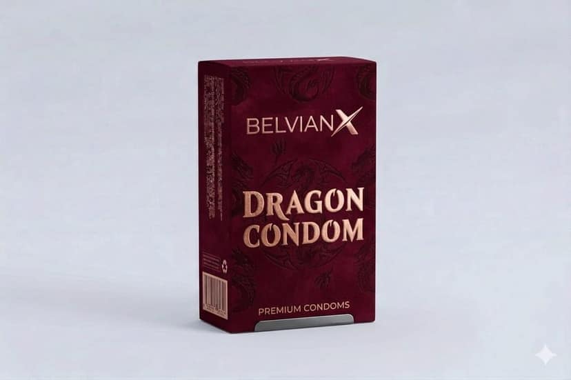 BelvianX Premium Condom, Ultra Thin Delay, Extra Large, Unscented, Latex Free, 6 Inch, Adult Male