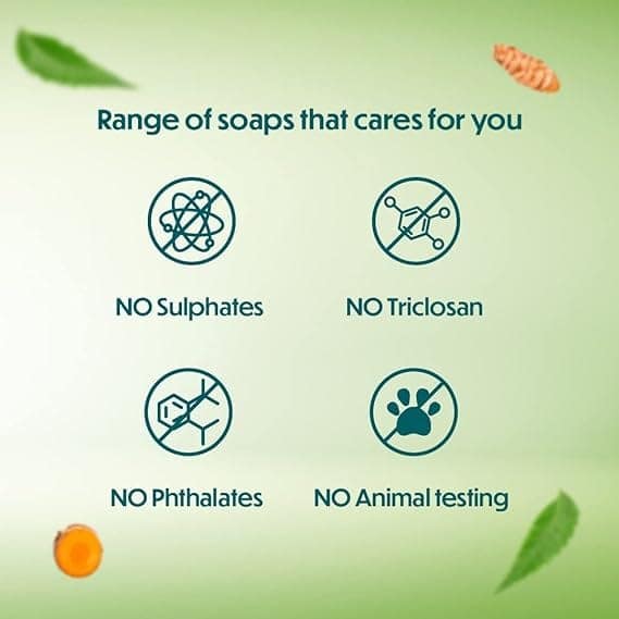SHIWALYA Natural Neem Handmade Soap | Handmade Bathing Soap | Herbal Soap Soft & Radiant Skin | Suitable for All Skin Types (Pack of 6) view 4