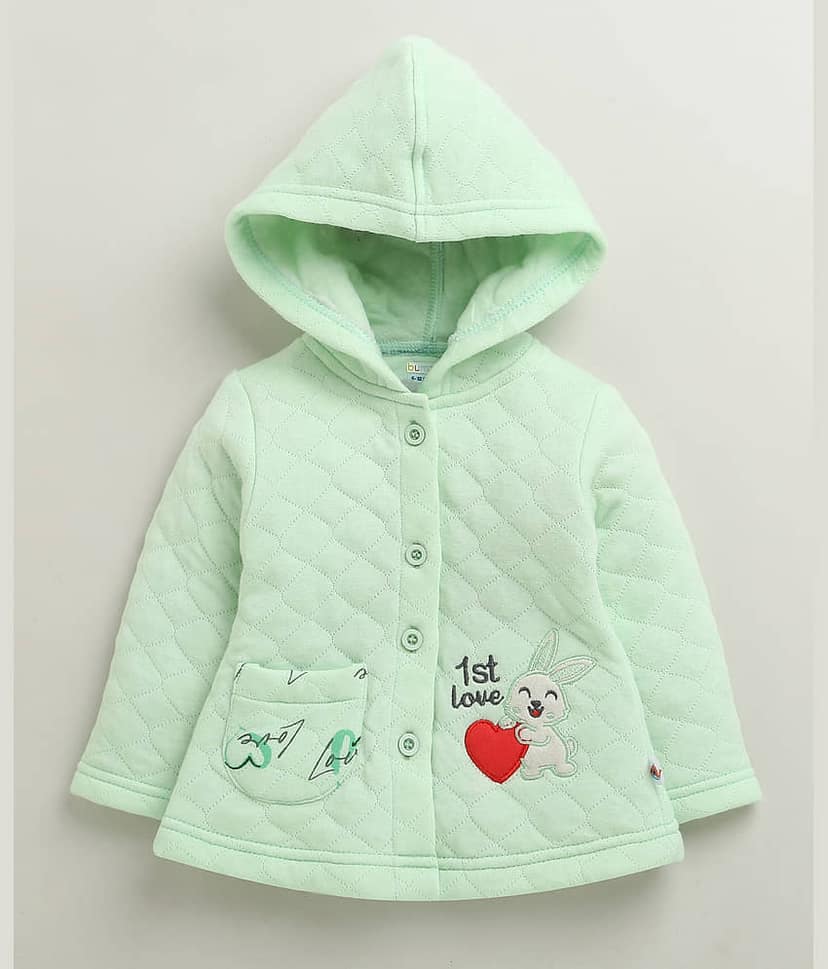 BUMZEE Pack of 1 Baby Girls Polyester Sweatshirt & Joggers ( Mint ) view 2