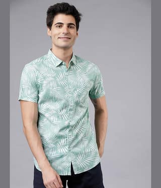 Highlander 100% Cotton Slim Fit Printed Half Sleeves Men's Casual Shirt - Multicolor ( Pack of 1 )