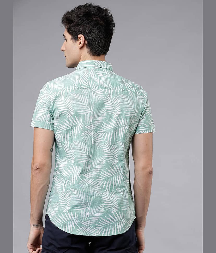 Highlander 100% Cotton Slim Fit Printed Half Sleeves Men's Casual Shirt - Multicolor ( Pack of 1 ) view 3