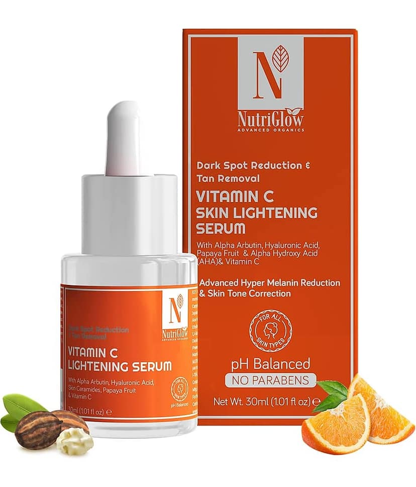 NutriGlow Advanced Organics Vitamin C Skin Lightening Serum with Hyaluronic Acid, 30ml view 2