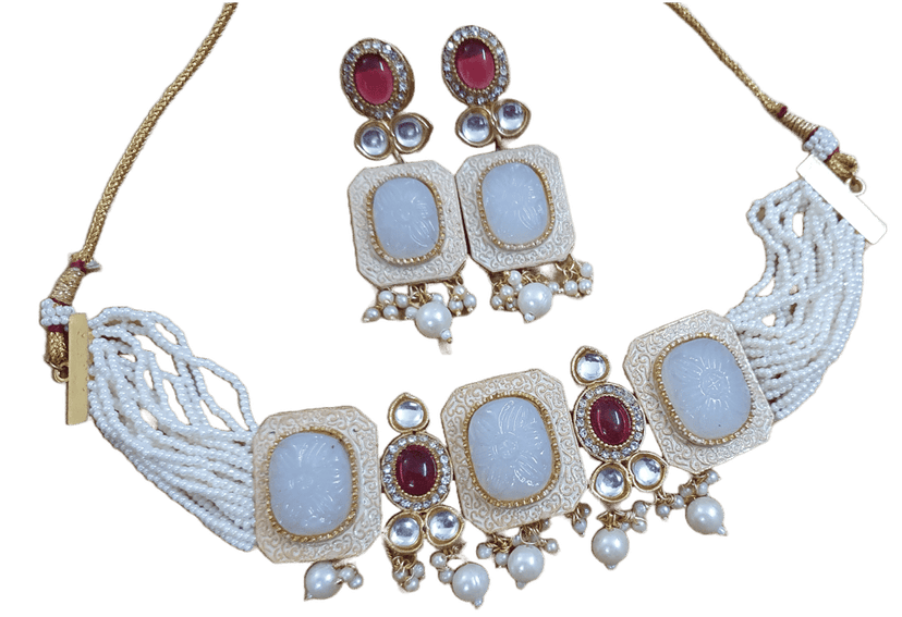 Kundan Beautiful Designer Necklace view 3