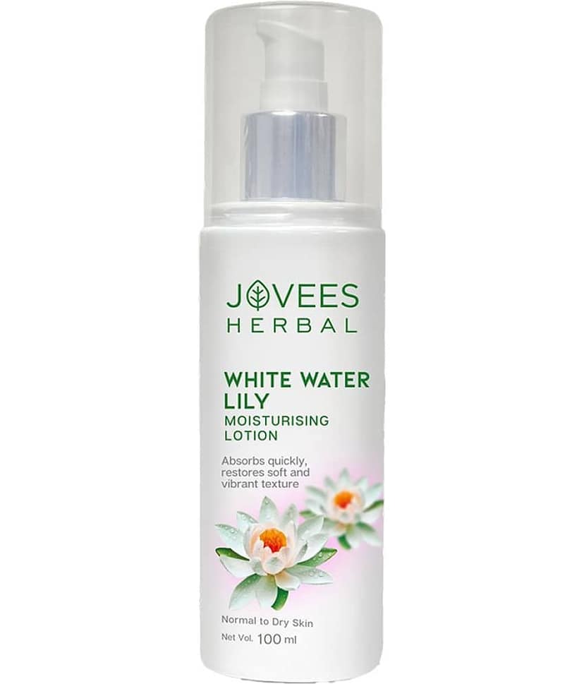 Jovees Herbal White Water Lily Moisturizing Lotion Lightweight For All Skin Types 100ml (Pack of 1)
