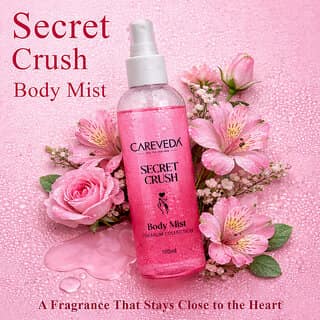 (Pack Of 2) | Careveda Secret Crush Body Mist For Women | Long Lasting Fruity Floral Fragrance Perfume Spray, 100Ml Each view 2