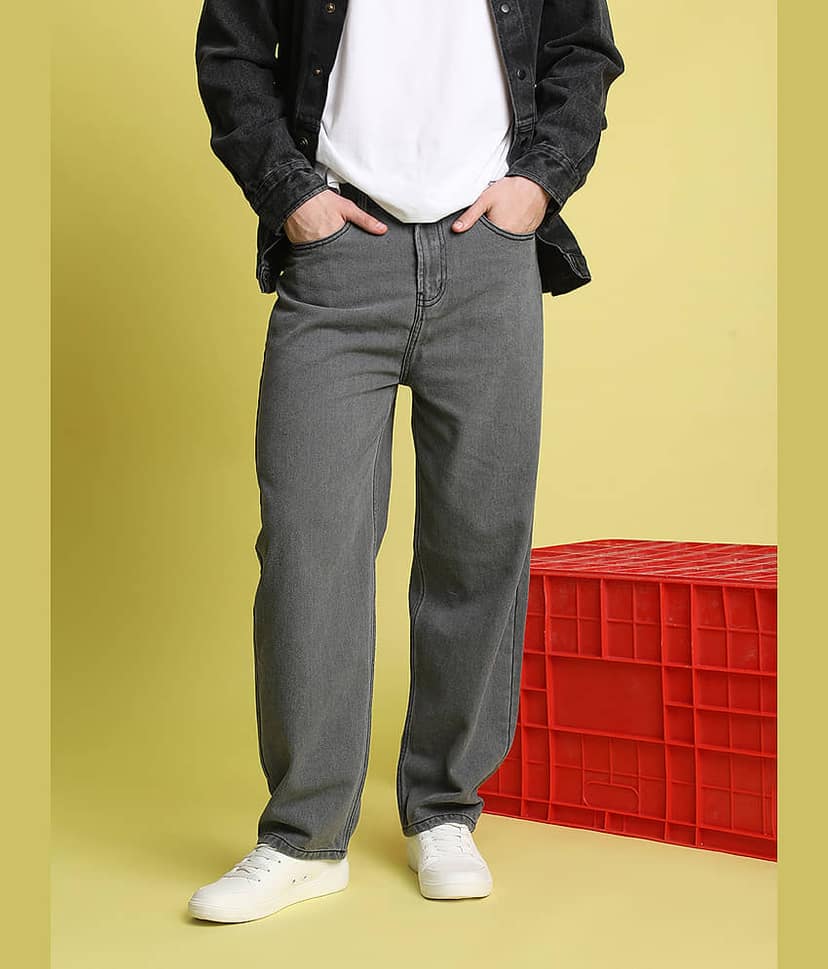 Bene Kleed Solid Men's Jeans - Grey ( Pack of 1 ) view 6