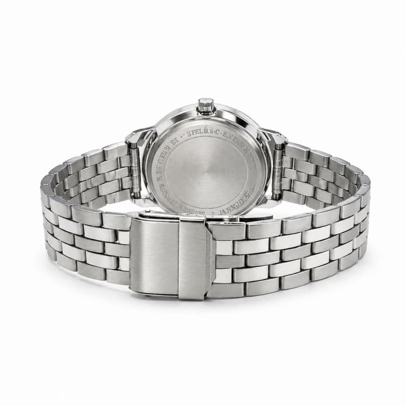 ROAVÉ Quartz Round Stainless Steel Band Casual Analog Watch For Women With Sliding Clasp - Black view 3