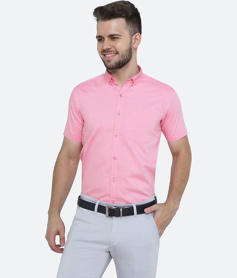Kuons Avenue - Light Blue Cotton Blend Slim Fit Men's Casual Shirt ( Pack of 1 )