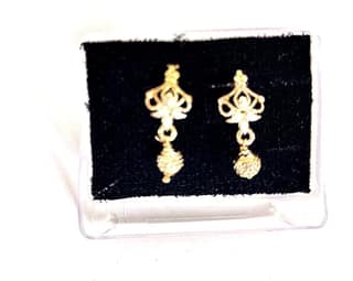 Gold Plated Pearl Drop Earrings