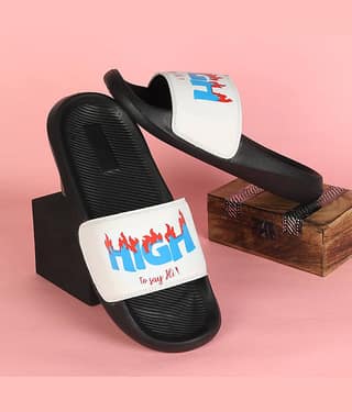 PERY PAO White Men's Slide Flip Flop