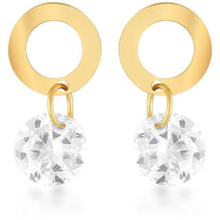 Vighnaharta Valentine Gift CZ Gold Plated alloy Drop Earring for Women and Girls