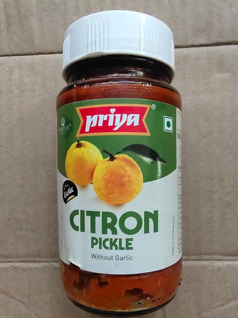 Priya Pickle - Citron Without Garlic, 300 g Bottle