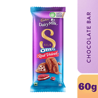 Cadbury Dairy Milk Silk Dairy Milk Silk Oreo Red Velvet, 60 G