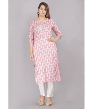 JC4U - Yellow Cotton Women's Straight Kurti ( Pack of 1 )