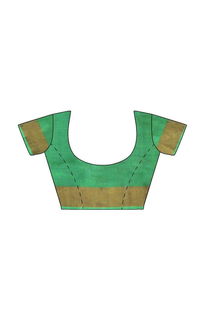 Garvi Gurjari (A Gujarat Govt Enterprise Women Golden and Parrot Green Shaded Handwoven Single Ikat Silk Patola Saree(GGCSIKS64) view 8