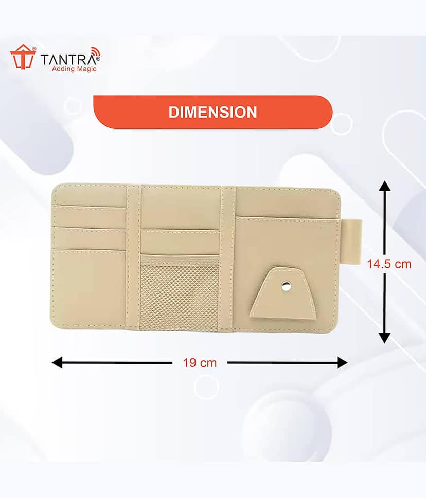 Tantra Multi Pocket Organizer for Front Seat Side Beige view 2