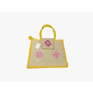 Yellow Premium Jute Handcrafted Multipurpose Bag For Women