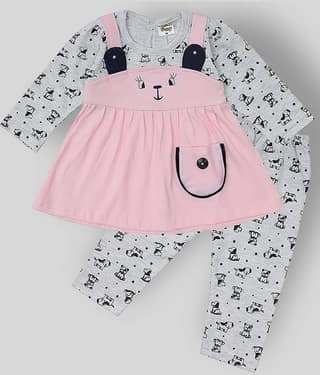 NammaBaby Pack of 1 Baby Girls Cotton Blend Dresses ( Pink )