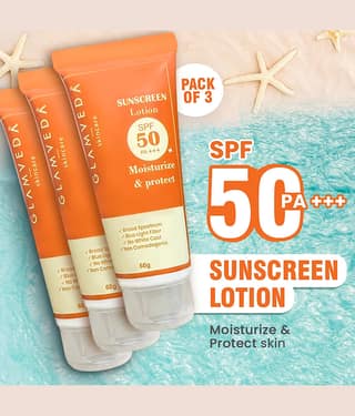 Glamveda SPF 50 Sunscreen Lotion For All Skin Type ( Pack of 3 )
