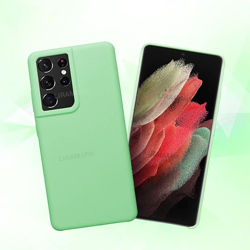 LIRAMARK Liquid Silicone Soft Back Cover Case for Samsung Galaxy S21 Ultra view 6