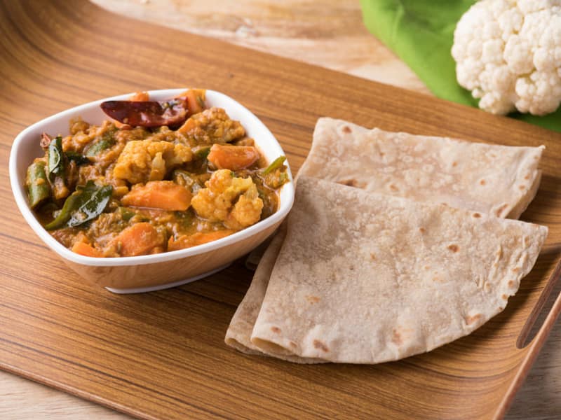 Chappati (2 pcs) & veg gravy