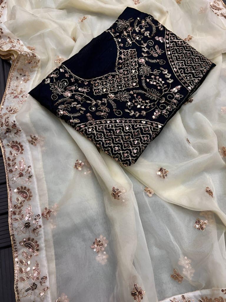 Bollywood Designer Saree With Blouse Readymade Stitched Wedding Bridal Ready To Wear Saree view 7