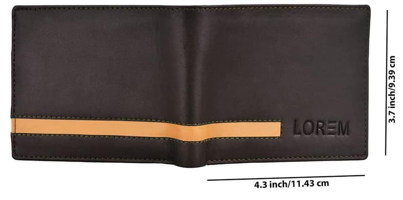 Edition Bi-Fold Premium Faux Leather 3 ATM Card Slots Wallet for Men-B view 5