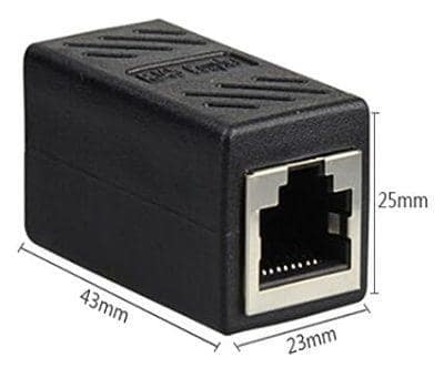 RJ45 Female to Female Ethernet Coupler ,Inline LAN Extender Adapter, Jointer for Cat7/Cat6/Cat5e Cable Extension view 2