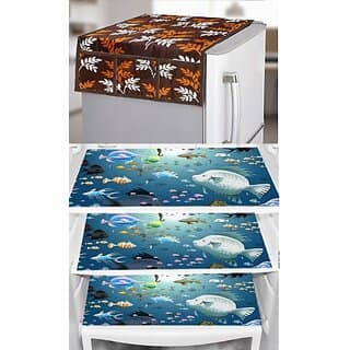 REVEXO Refrigerator Cover (Width: 20 cm, Multicolor) view 2