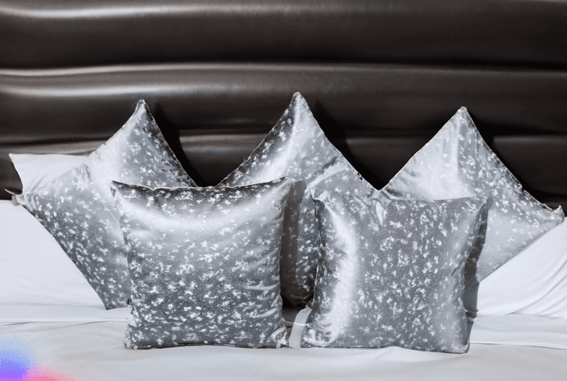 Metallic Silver Grey Cushion Cover/Pillowcase/Throw Pillow cover 14x14 inches (35x35 cm), Pack of 5 Pcs. view 3